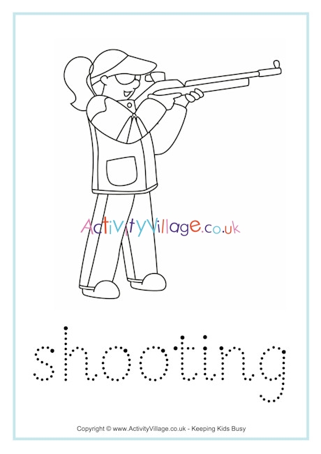 Shooting tracing worksheet