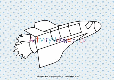 Shuttle colouring page 2