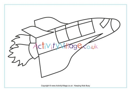 Shuttle colouring page