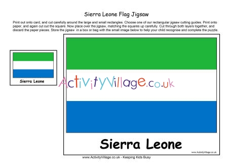 Sierra Leone flag jigsaw