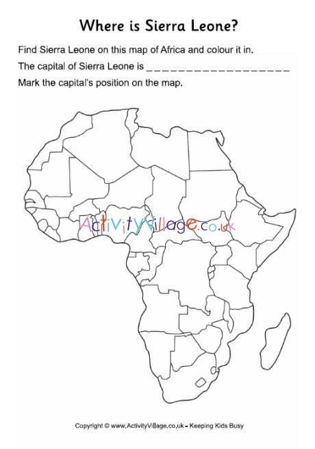 Sierra Leone location worksheet