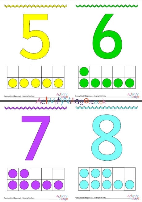 Simple number mats 1 to 10