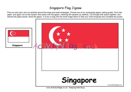 Singapore flag jigsaw
