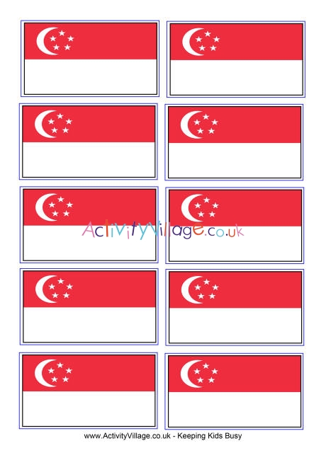 Singapore flag printable
