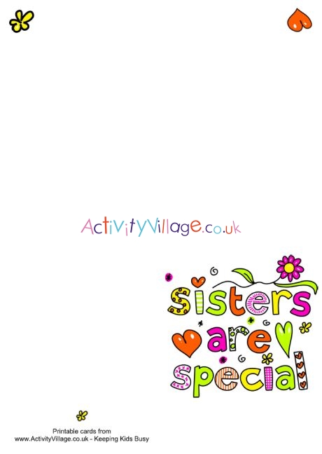 Sisters are special card