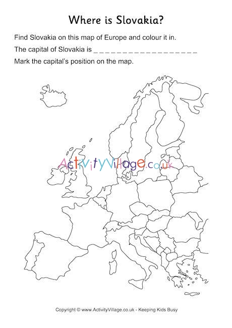 Slovakia Location Worksheet