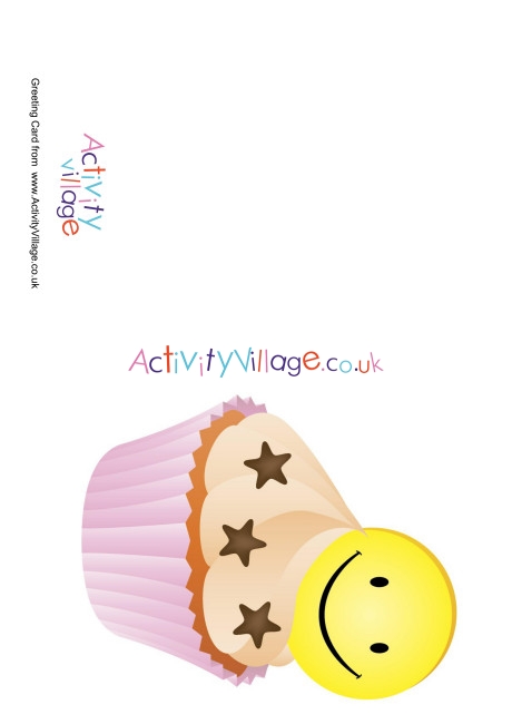 Smiley Cupcake Card 1