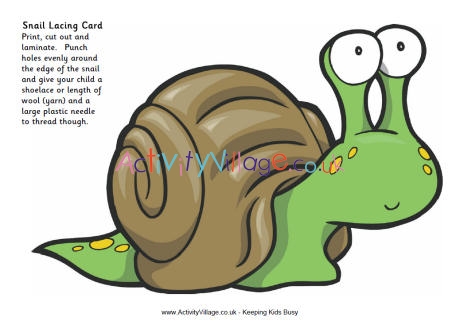 Snail lacing card