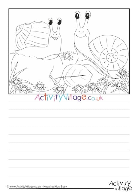 Snails Scene Story Paper