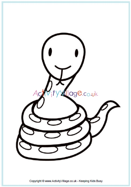 Snake colouring page 3