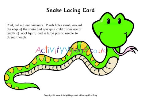 Snake lacing card 2
