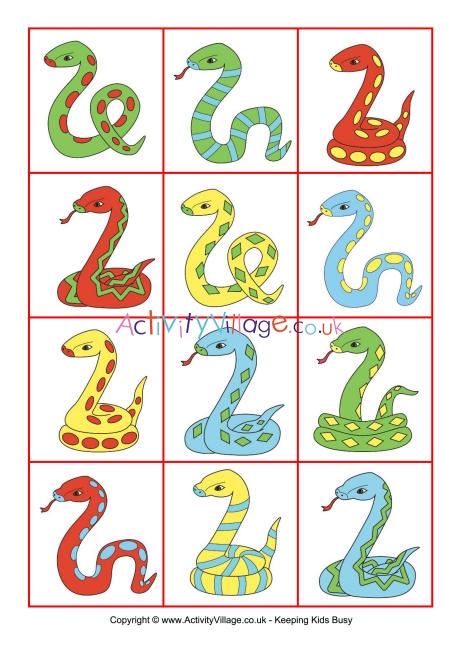Snake sorting cards