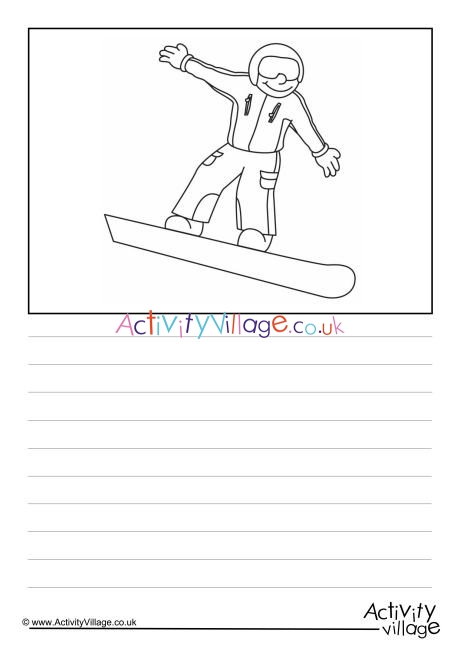 Snow Boarding Story Paper