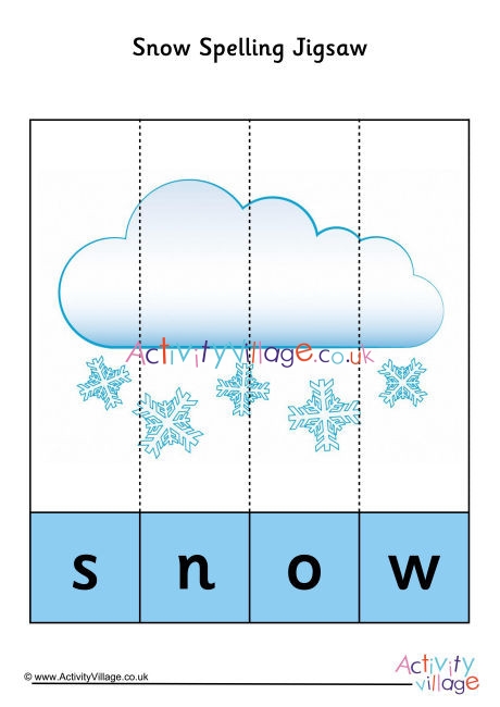 Snow Spelling Jigsaw