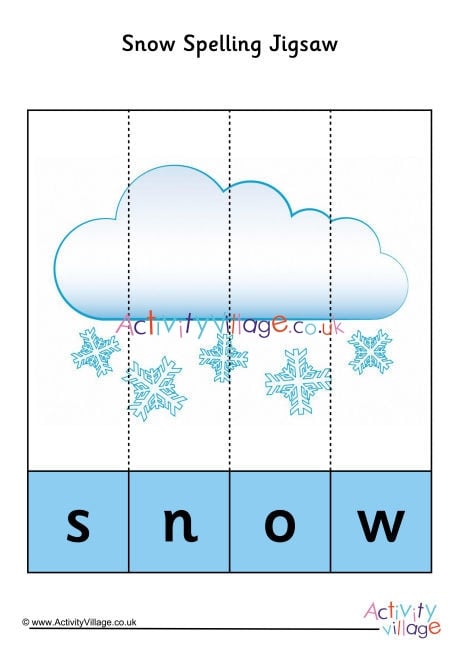 Snow Spelling Jigsaw