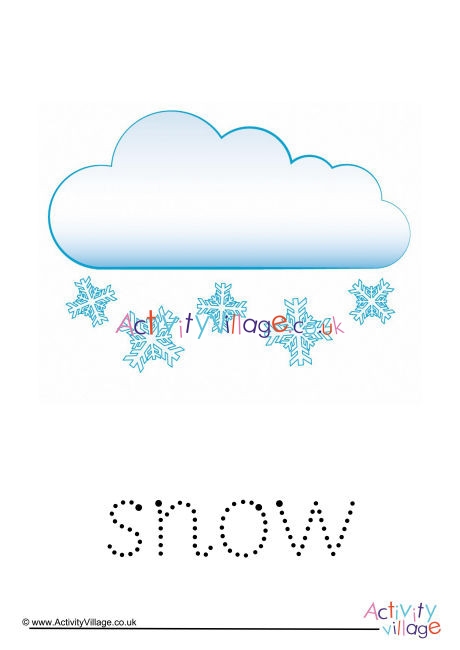Snow Word Tracing 2
