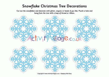 Snowflake Christmas tree decorations