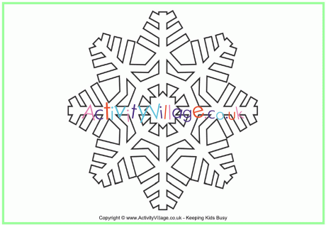 Snowflake colouring page 2