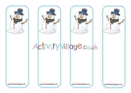 Snowman bookmarks