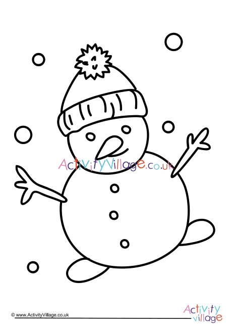 Snowman colouring page 5