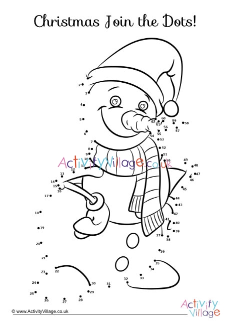 Snowman Dot To Dot 2