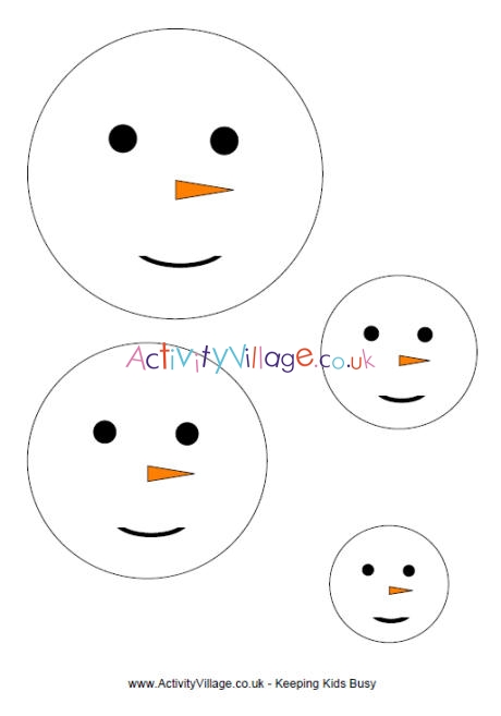 Snowman face template