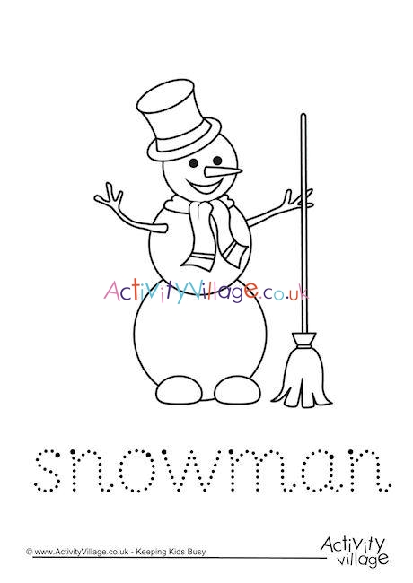 Snowman Word Tracing