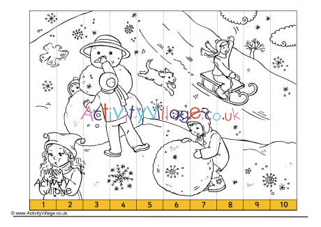 Snowy Day Counting Jigsaw