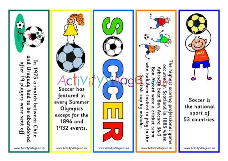 Soccer bookmarks - facts