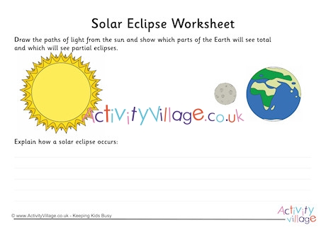 Solar Eclipse Worksheet 2