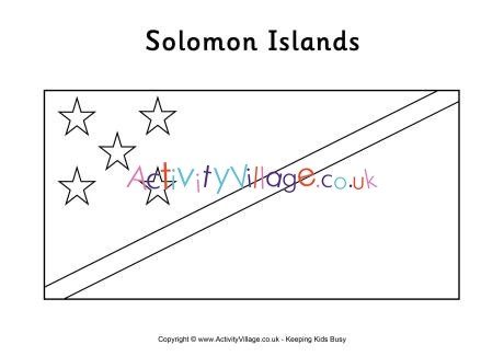 Solomon Islands flag colouring page