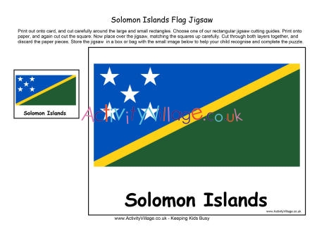 Solomon Islands flag jigsaw