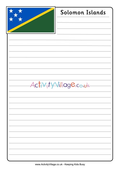 Solomon Islands notebooking page
