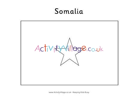 Somalia Flag Colouring Page
