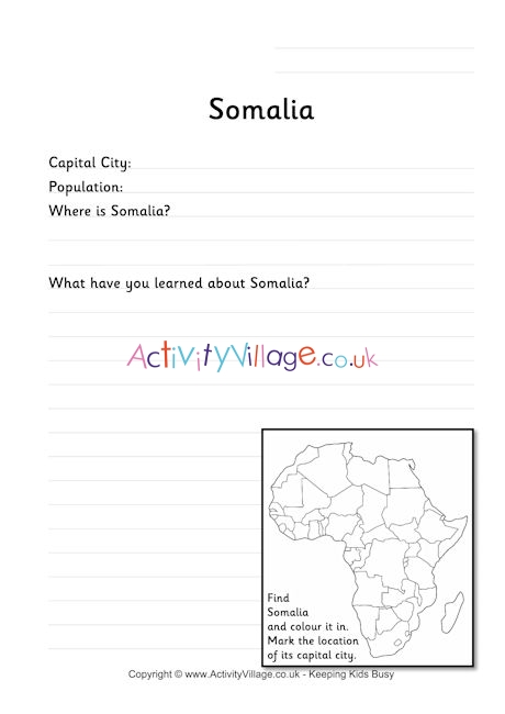 Somalia worksheet