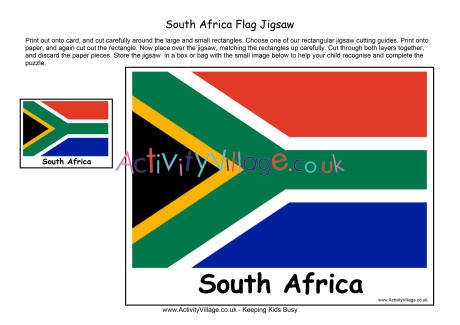 South Africa flag jigsaw