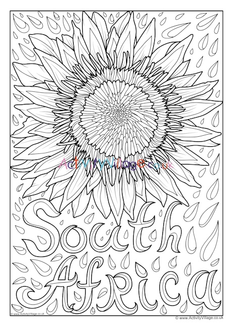 South Africa national flower colouring page