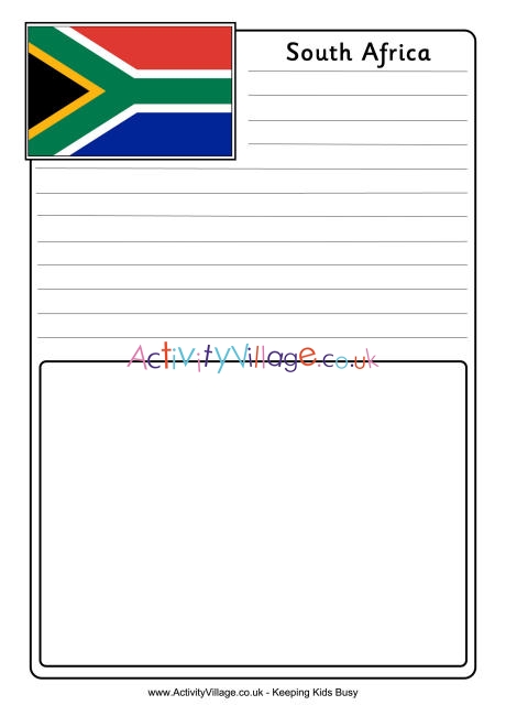 South Africa notebooking page 