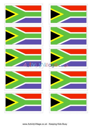 South African flag printable