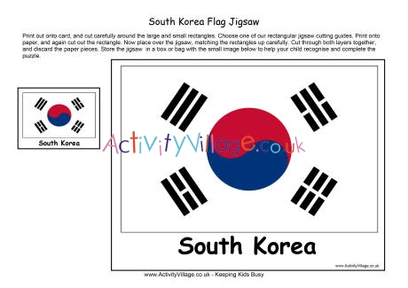 South Korea flag jigsaw