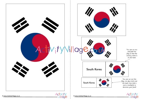 South Korea Flag Printable