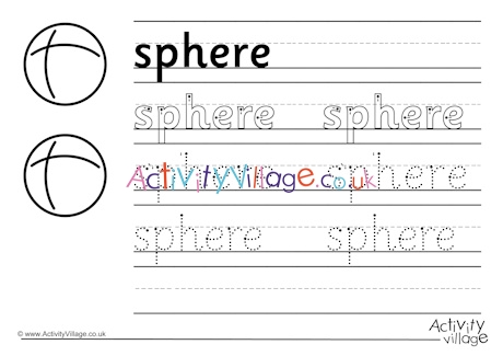 Sphere handwriting worksheet