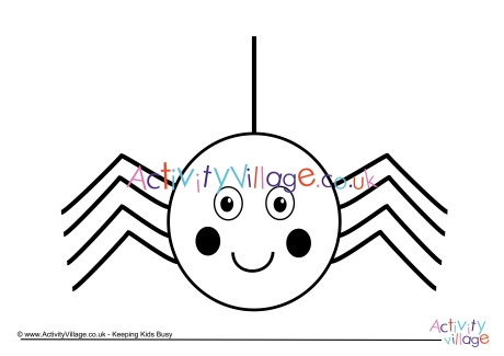 Spider colouring page 2