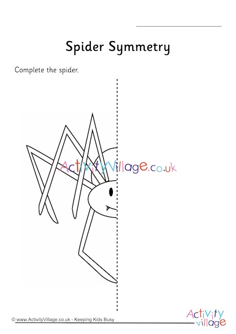 Spider symmetry worksheet