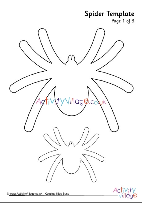 Spider Template To Cut Out from www.activityvillage.co.uk
