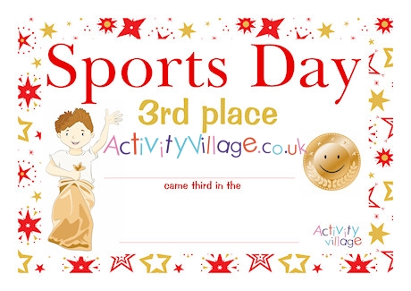 Sports Day Certificate - Bronze