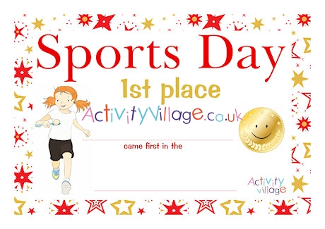 Sports Day Certificate - Gold