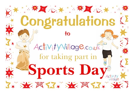 Sports Day Certificate - Participation 2
