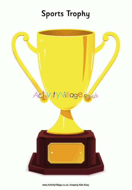 Sports trophy printable