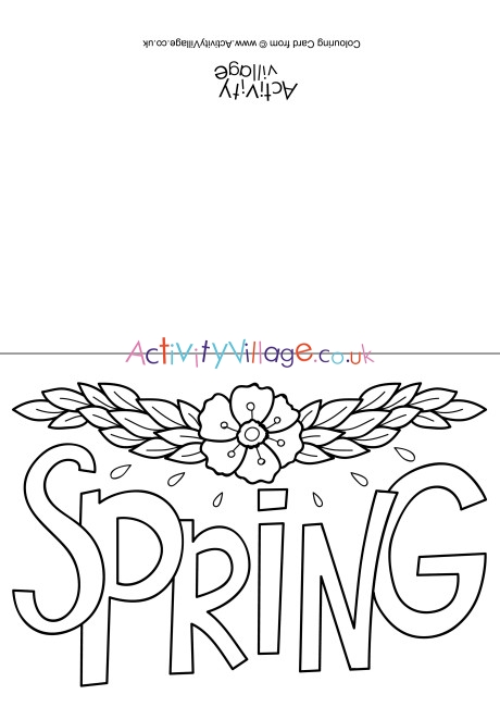 Spring Colouring Card